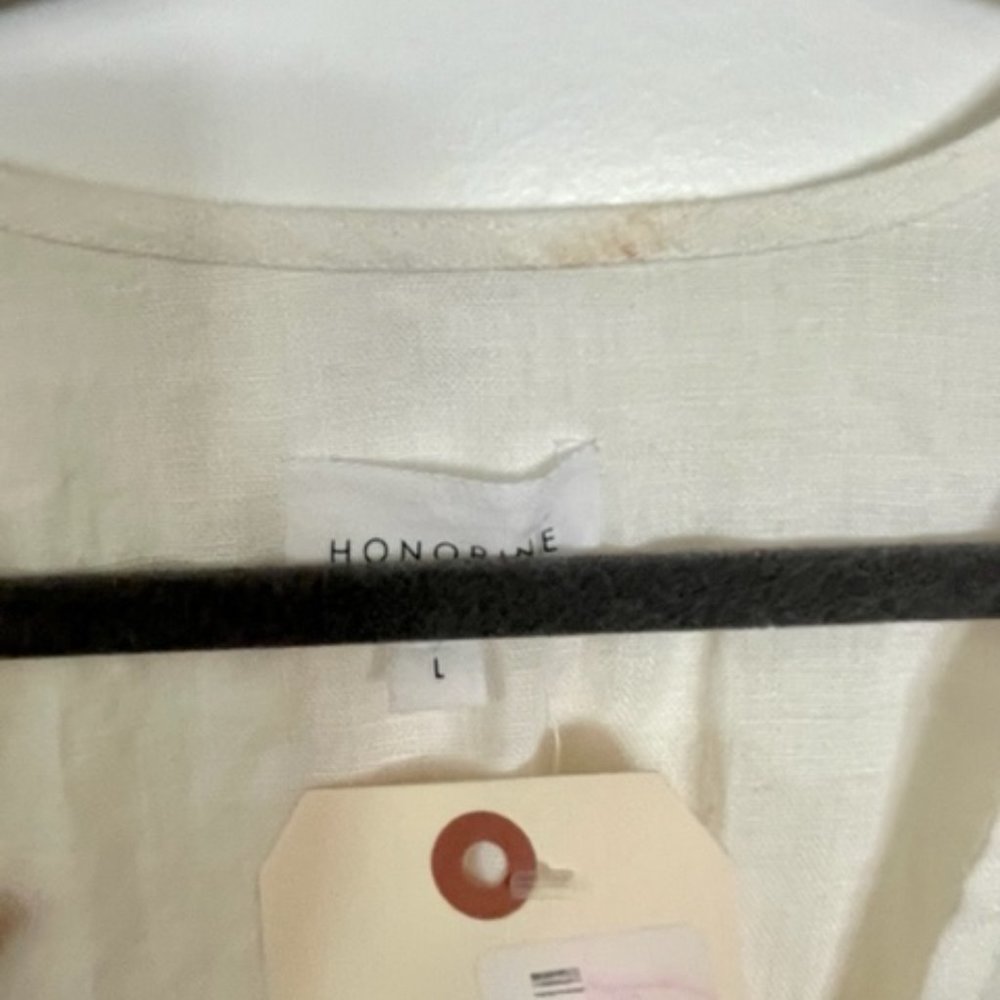 Honorine white linen dress